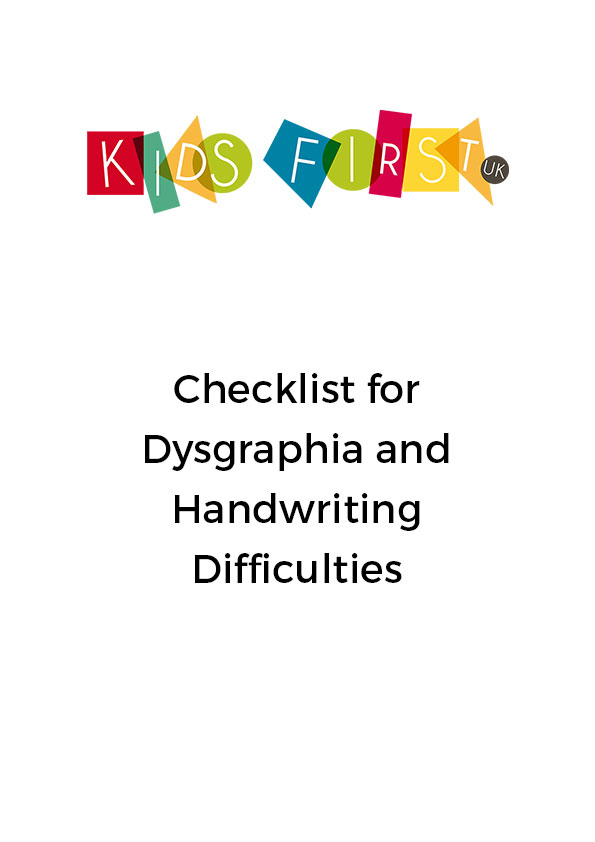 Dysgraphia and handwriting dificulties checklist